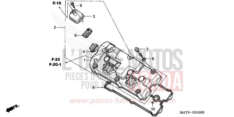 ZYLINDERKOPFDECKEL von Super Blackbird MUTE BLACK METALLIC (NH359) von 1997